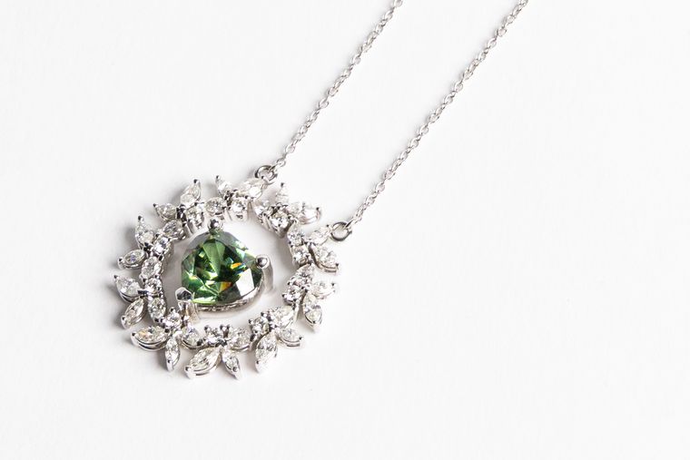 Diamond and gemstone jewelry suite